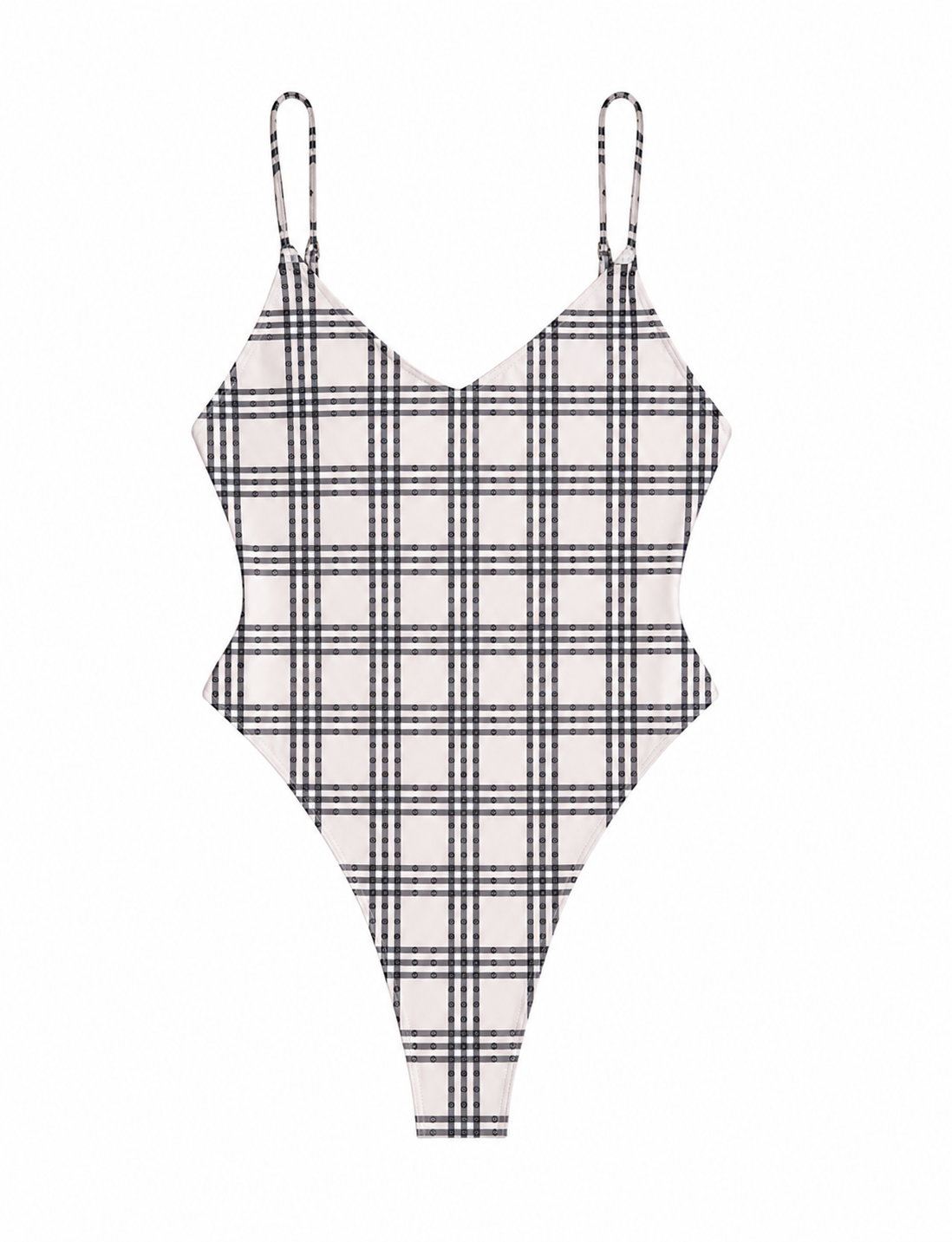 Butterfly Check Print Iconic Swimsuit